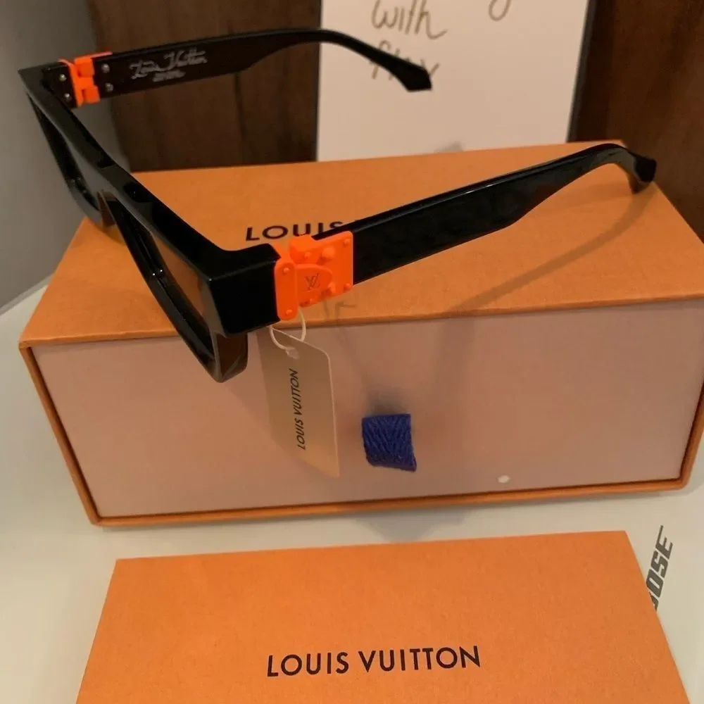 Louis Vuitton 1st Virgil Abloh Show SS19 “Skepticals” Black Orange Sunglasses